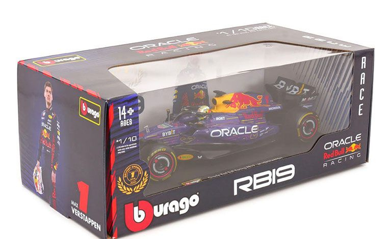 1:18 1/18 Red Bull RB19 F1 No 1 Winner GP Las Vegas Max Verstappen 2023 purple Bburago