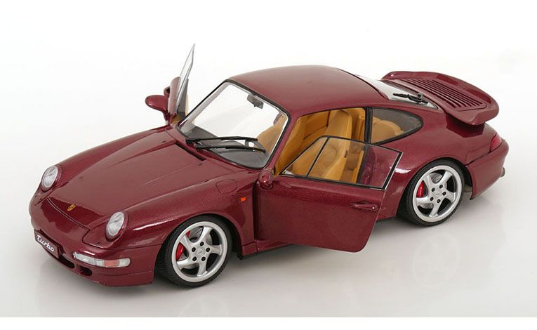 1:18 1/18 Porsche 993 911 Turbo 1997 1998 dark red Solido
