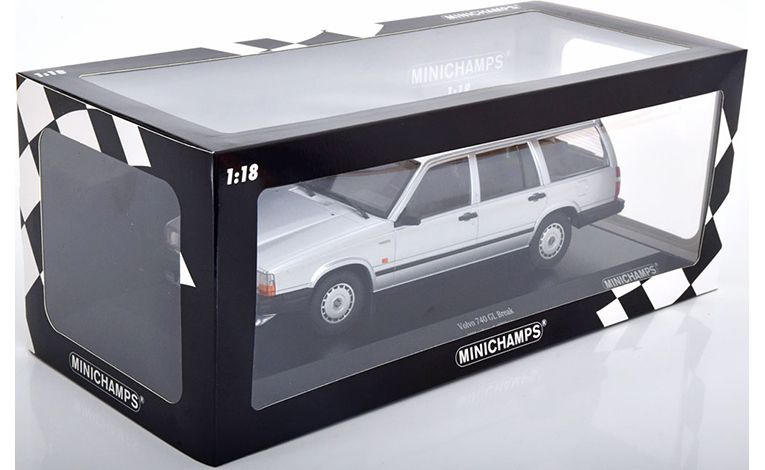 1:18 1/18 Volvo 740 GL Karavan 1986 srebreni Minichamps