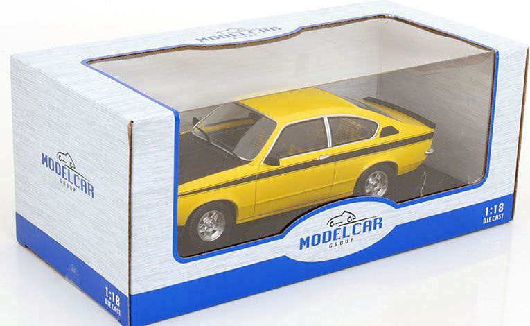 1:18 1/18 Opel Kadett C Kupe GT E 1975 1979 žuto crni Model Car Group MCG