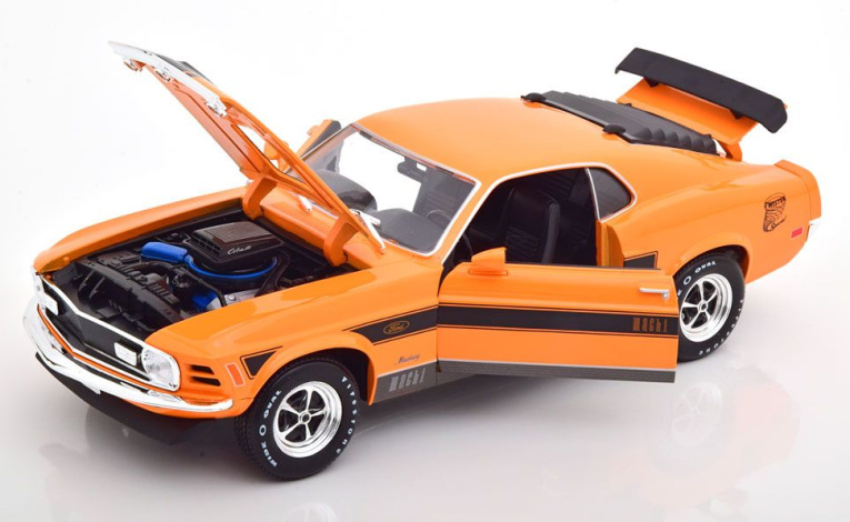 1:18 1/18 Ford Mustang Mach 1 Kupe 1970 narančasto crni Maisto