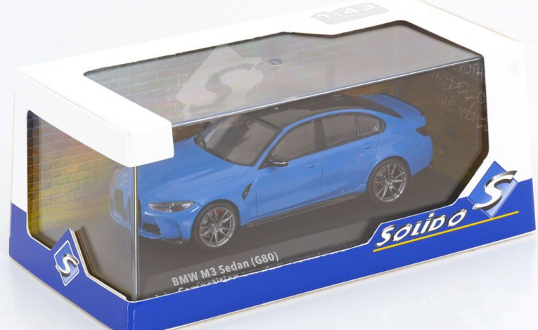 1:43 1/43 BMW G80 M3 Competition 2023 today blue Solido
