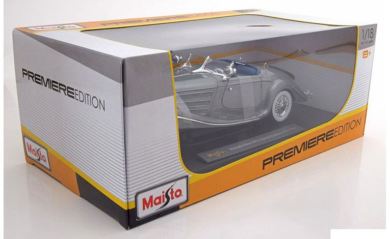 1:18 1/18 Mercedes W29 500K Special Kabriolet 1936 1940 sivi Maisto