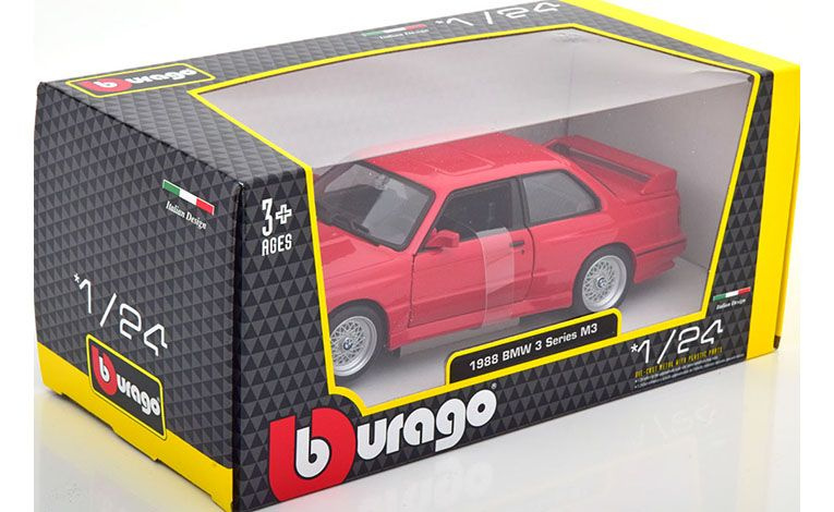 1:24 1/24 BMW E30 Series 3 M3 Coupe 1990 red Bburago