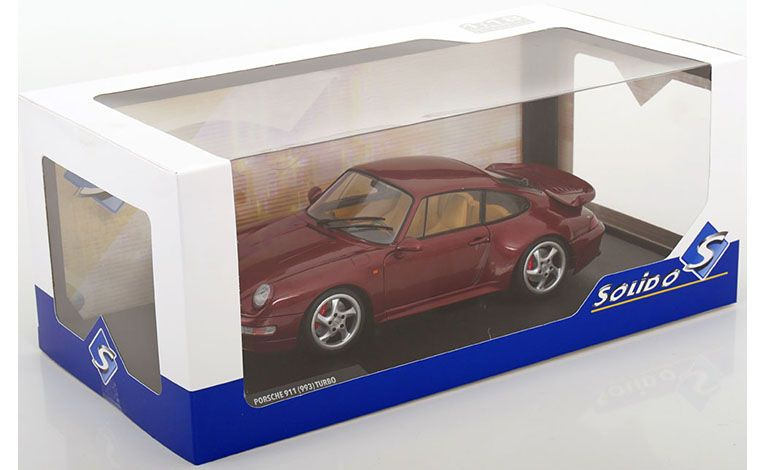 1:18 1/18 Porsche 993 911 Turbo 1997 1998 dark red Solido