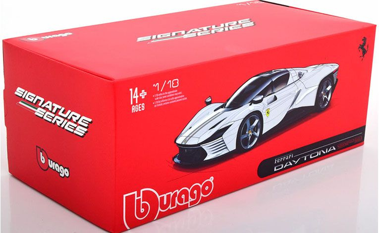 1:18 1/18 Ferrari Daytona SP3 with removable hard top 2022 2025 white black Bburago Signature Series