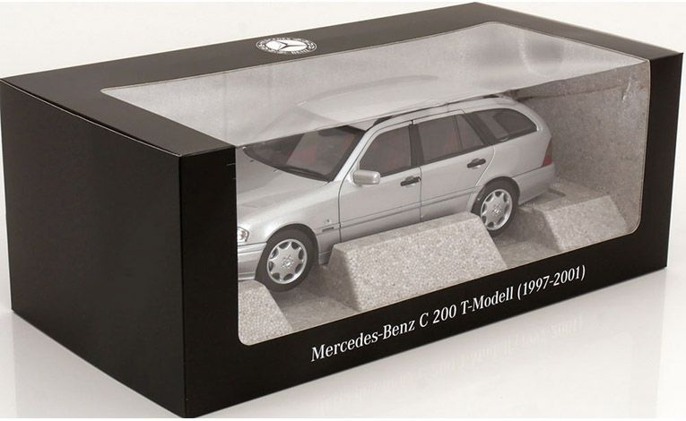 1:18 1/18 Mercedes S202 C Klasa T Model Karavan specijalno izdanje koje je proizveo Mercedes 1997 2001 srebreni Norev