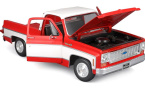 1:18 1/18 Chevrolet C10 Cheyenne Super Pick-Up 1974 1975 red white Maisto