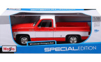 1:18 1/18 Chevrolet C10 Cheyenne Super Pick-Up 1974 1975 red white Maisto