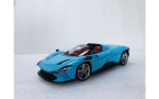 1:18 1/18 Ferrari Daytona SP3 with removable hard top 2022 2025 medium blue Bburago Signature Series