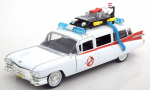 1:24 1/24 Cadillac Miller Meteor Ecto 1 1959 1984 white Jada