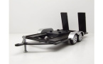1:18 1/18 Trailer for cars opened black silver Motor Max