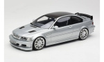 1:18 1/18 BMW E46 Serija 3 M3 GTR Kupe 2001 srebreni Otto Mobile