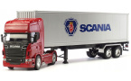 1:32 1/32 Scania R730 V8 towing truck with trailer 2015 today red silver Welly 