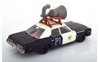 1:18 1/18 Dodge Monaco with loudspeaker 1974 film The Blues Brothers 1980 Bluesmobile black white KK Scale