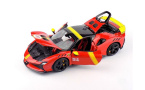 1:18 1/18 Ferrari SF90 XX Stradale No 51 24h Le Mans Pobjednički dizajn 2023 danas crveno žuti Bburago